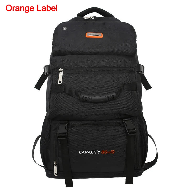 Expandable 60l-80l softback nylon travel backpack, multiple colors - product image