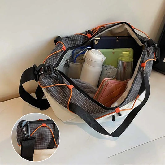 Fitness nylon yoga bag dry wet separation large capacity shoulder tote bag - product image