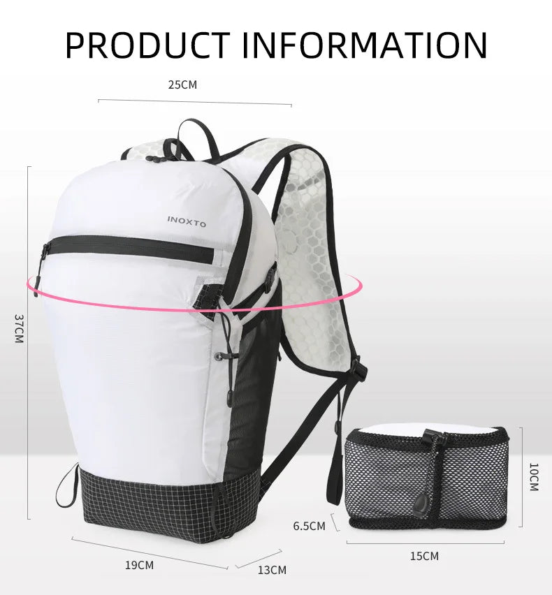 Foldable 14l softback nylon mountaineering backpack with hydration compatibility - product image