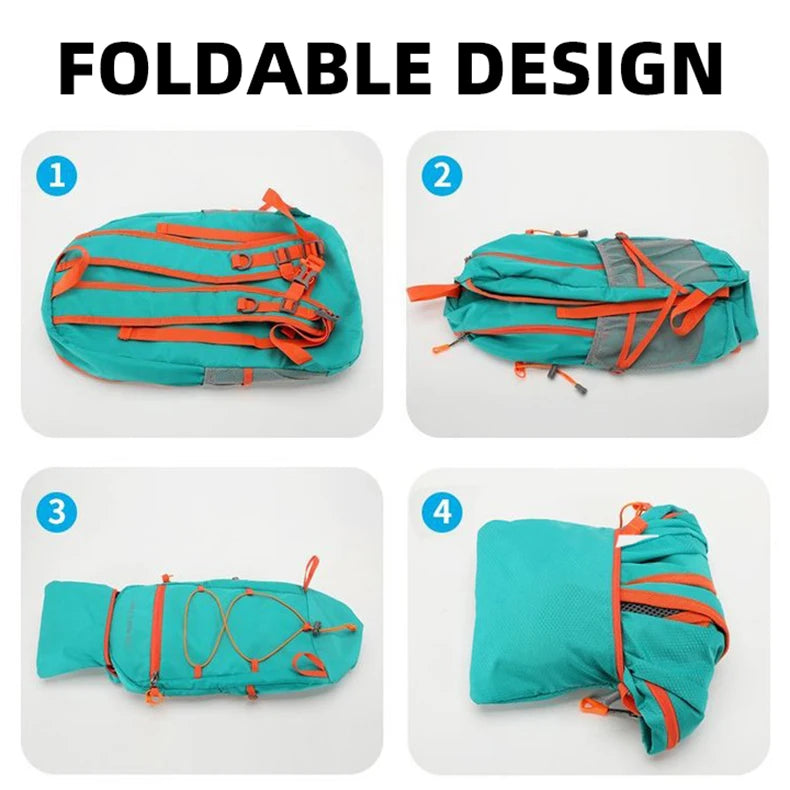 Foldable climbing backpack large capacity lightweight multipocket outdoor nylon - product image