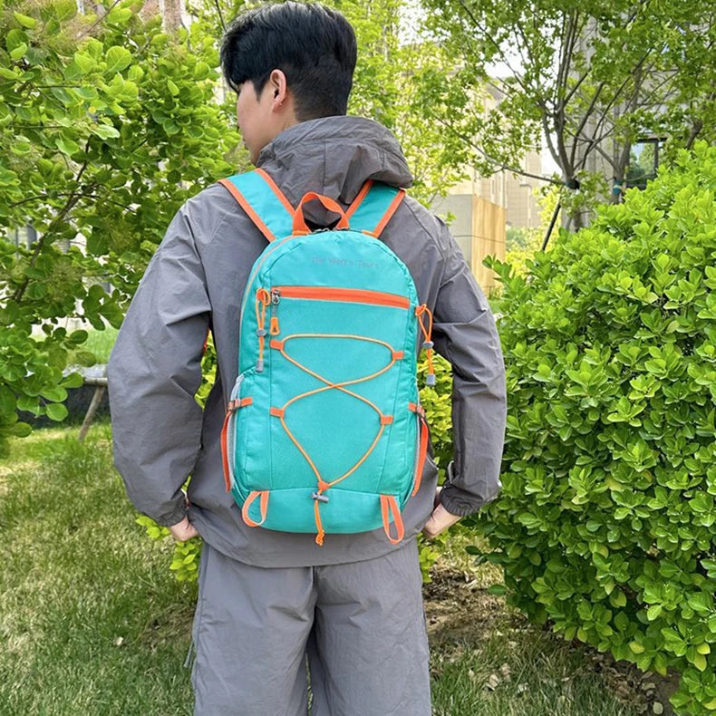 Foldable climbing backpack large capacity lightweight multipocket outdoor nylon - product image