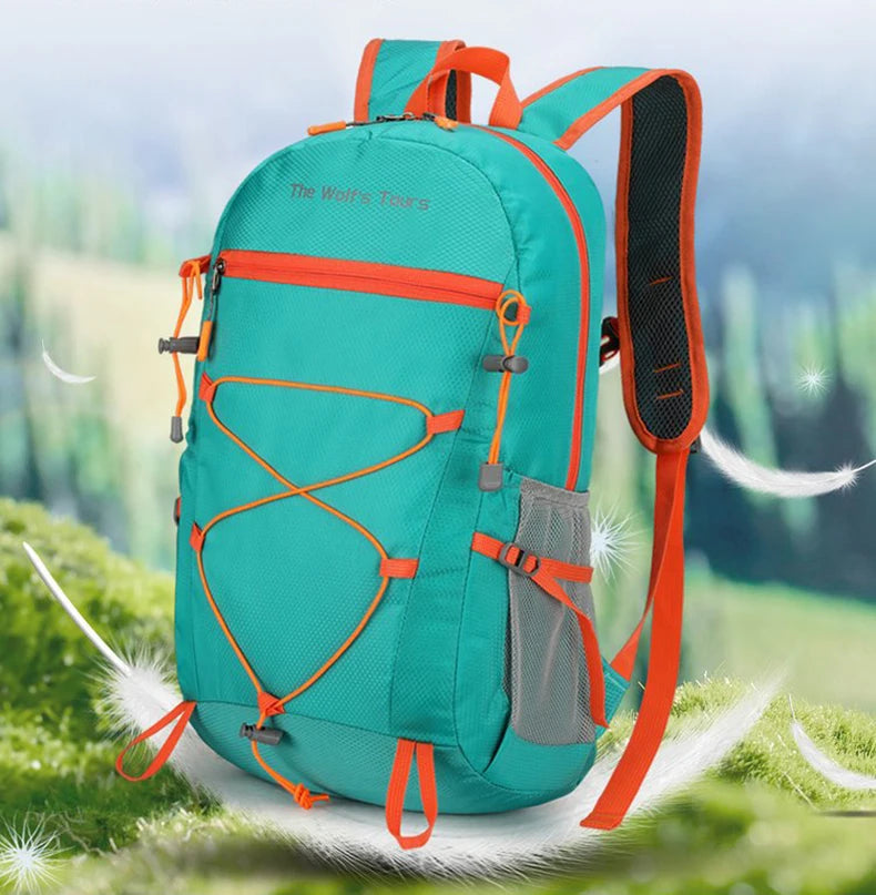 Foldable climbing backpack large capacity lightweight multipocket outdoor nylon - product image