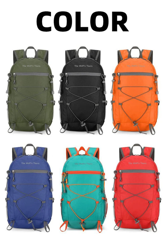 Foldable climbing backpack large capacity lightweight multipocket outdoor nylon - product image