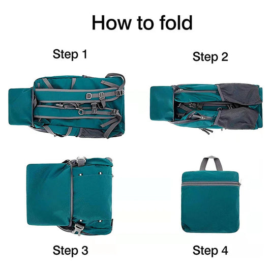 Foldable waterproof nylon outdoor backpack with dry wet separation and chest strap - product image