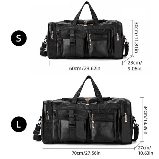 Gym fitness duffel pu travel handheld outdoor hiking large capacity messenger bag - product image