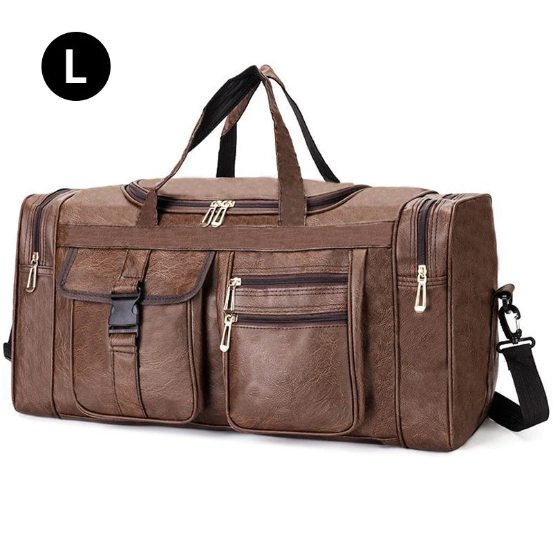 Gym fitness duffel pu travel handheld outdoor hiking large capacity messenger bag - product image