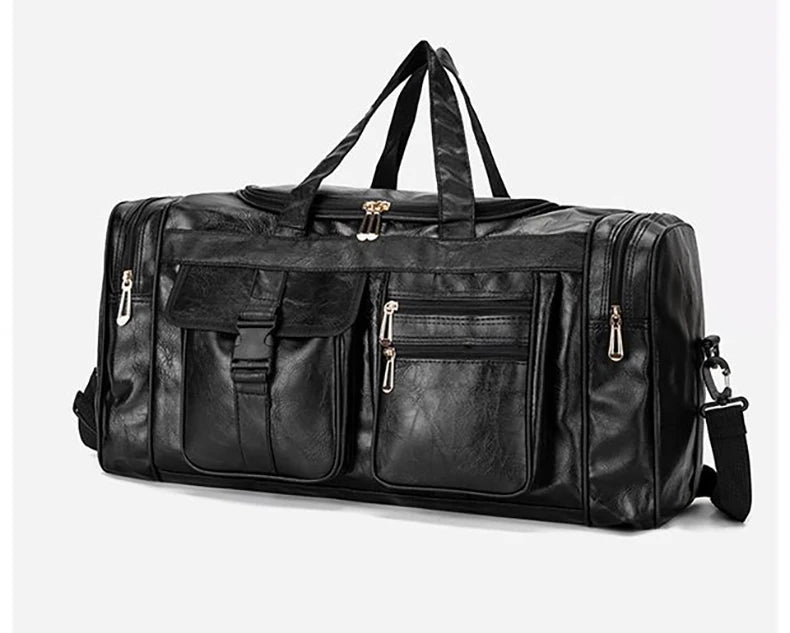 Gym fitness duffel pu travel handheld outdoor hiking large capacity messenger bag - product image
