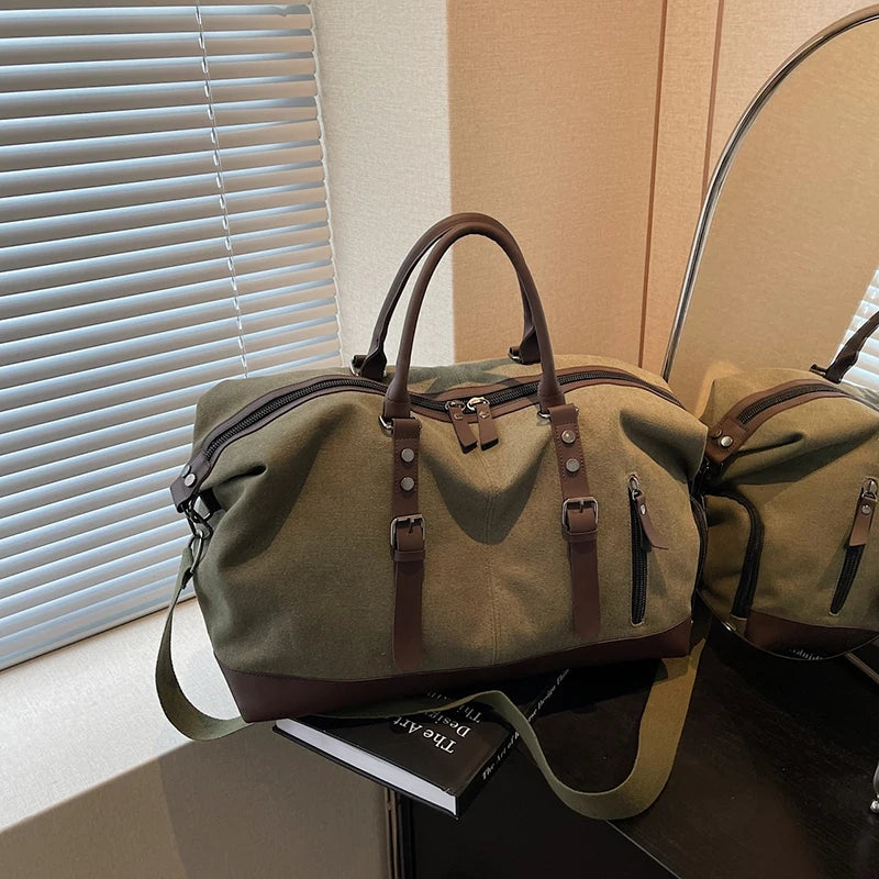 Gym fitness large capacity shoulder duffel with shoe compartment travel weekend - product image