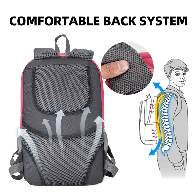 Large capacity climbing backpack lightweight outdoor hiking multipocket nylon - product image