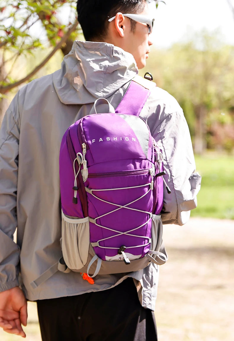Large capacity climbing backpack lightweight outdoor hiking multipocket nylon - product image