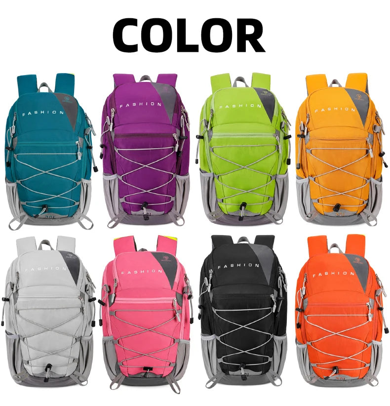 Large capacity climbing backpack lightweight outdoor hiking multipocket nylon - product image