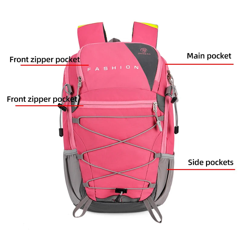 Large capacity climbing backpack lightweight outdoor hiking multipocket nylon - product image