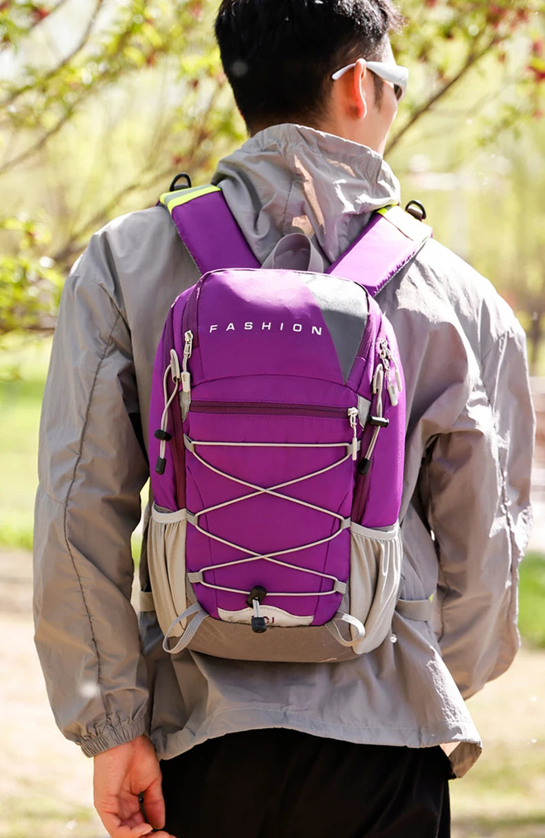 Large capacity climbing backpack lightweight outdoor hiking multipocket nylon - product image