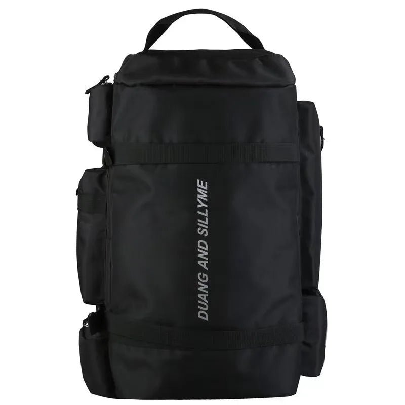 Large capacity nylon fitness duffel with dry wet shoes pocket and multi carry - product image
