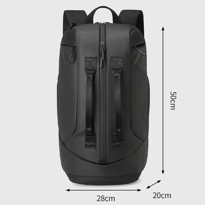 Large capacity sports duffel bag with wet dry separation and shoe pocket nylon - product image