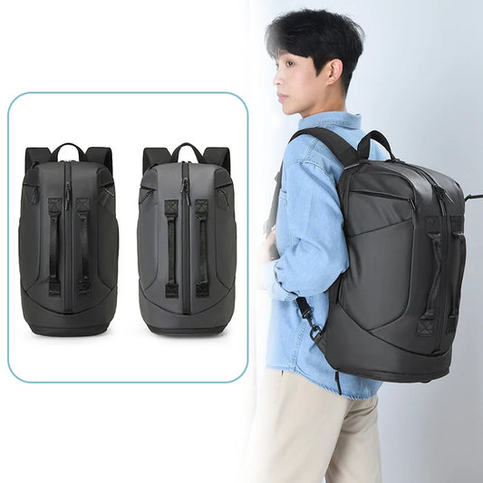 Large capacity sports duffel bag with wet dry separation and shoe pocket nylon - product image