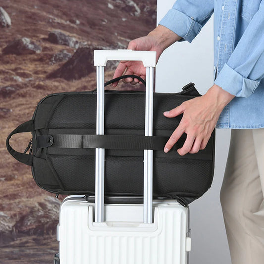 Large capacity sports duffel bag with wet dry separation and shoe pocket nylon - product image