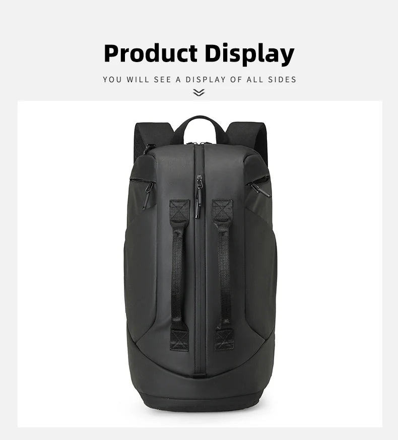 Large capacity sports duffel bag with wet dry separation and shoe pocket nylon - product image