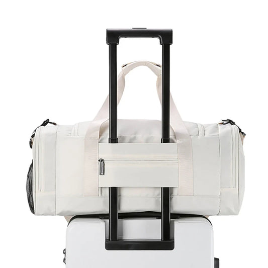 Large capacity travel duffel bag with dry wet separation and shoe pocket oxford - product image