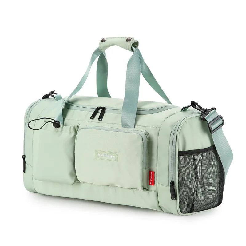 Large capacity travel duffel bag with dry wet separation and shoe pocket oxford - product image