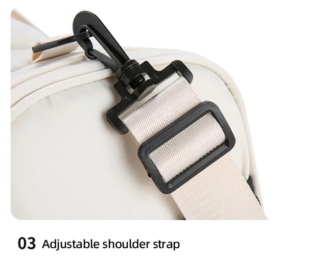 Large capacity travel duffel bag with dry wet separation and shoe pocket oxford - product image