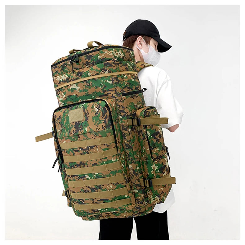 Large climbing nylon bag durable waterproof molle system multi-pocket rucksack - product image