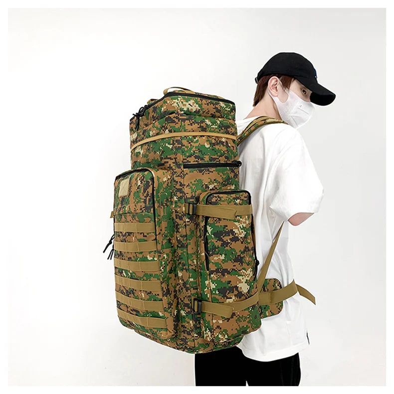 Large climbing nylon bag durable waterproof molle system multi-pocket rucksack - product image