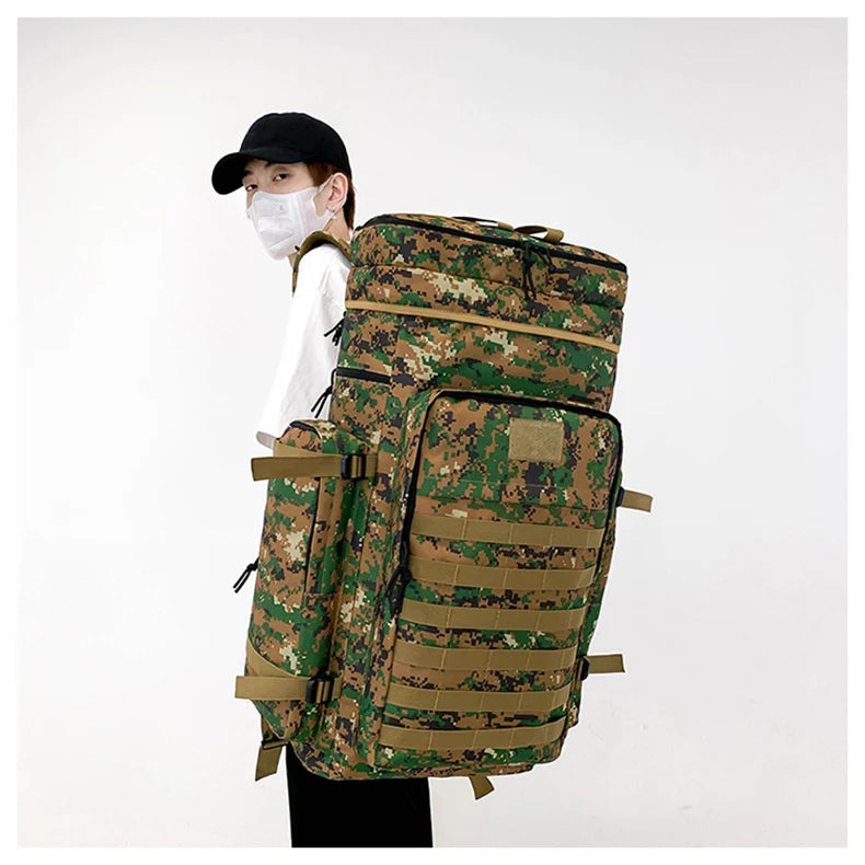 Large climbing nylon bag durable waterproof molle system multi-pocket rucksack - product image