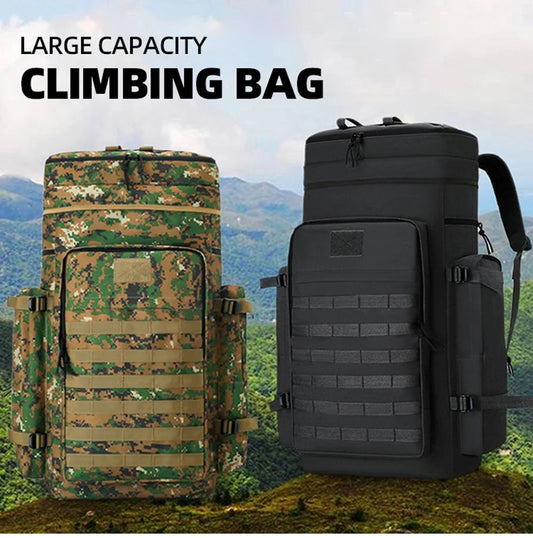Large climbing nylon bag durable waterproof molle system multi-pocket rucksack - product image