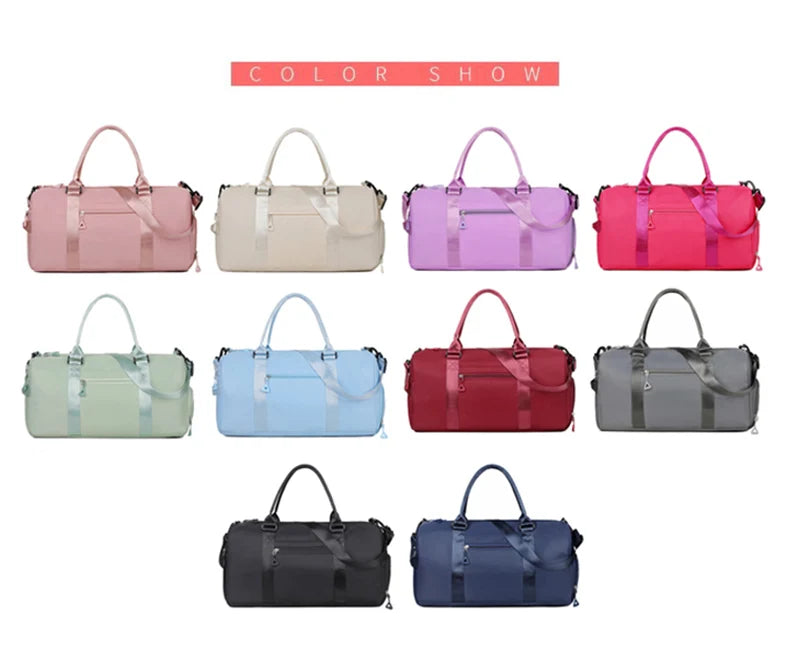 Large fitness tote bag with dry wet separation nylon for men and women - product image