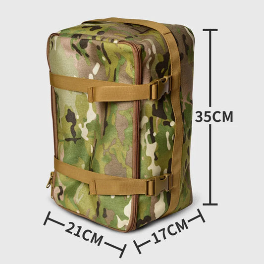 Large nylon camping storage organizer bag with multiple compartments - product image