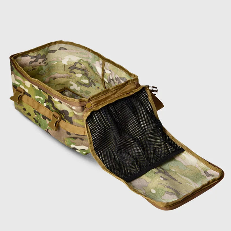 Large nylon camping storage organizer bag with multiple compartments - product image