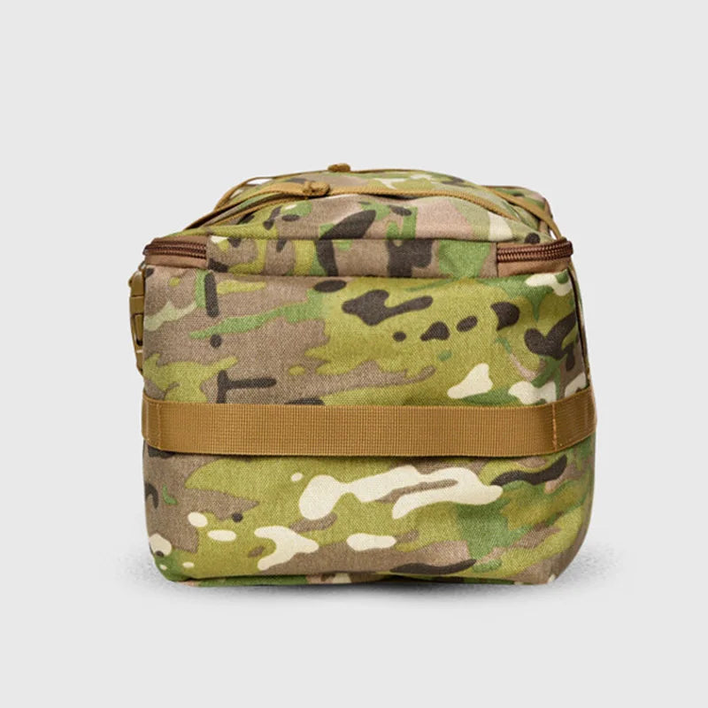 Large nylon camping storage organizer bag with multiple compartments - product image