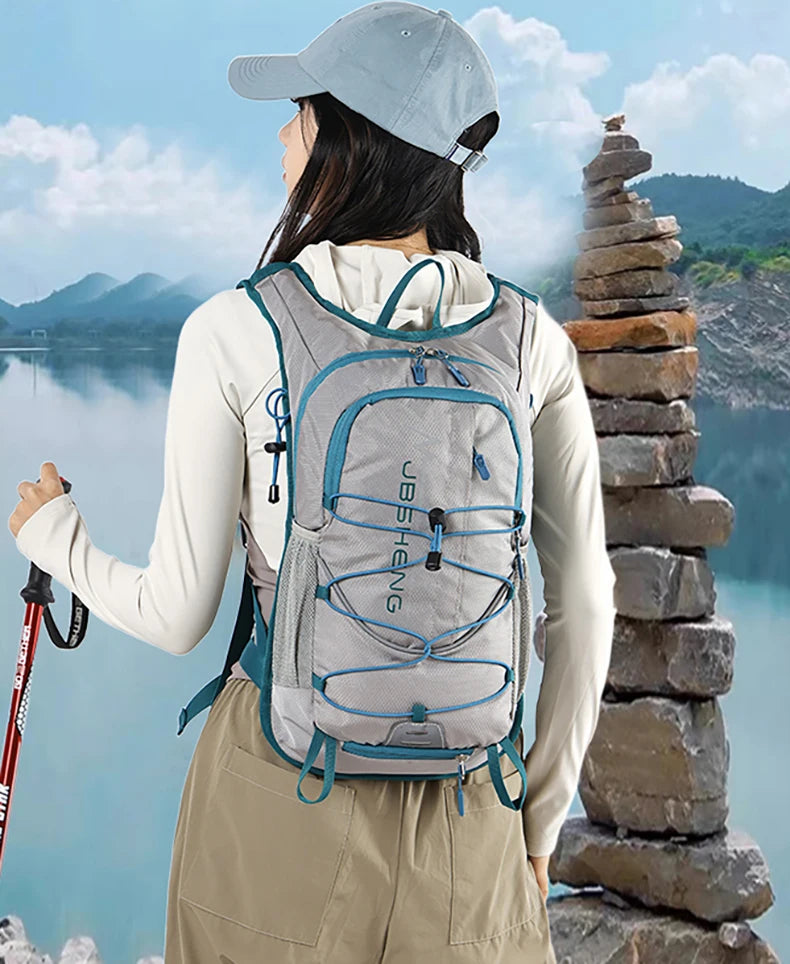 Lightweight outdoor climbing hydration backpack with reflective strip nylon - product image