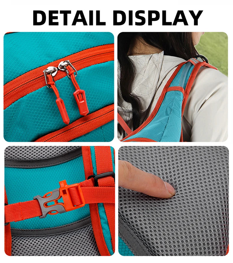 Lightweight outdoor climbing hydration backpack with reflective strip nylon - product image