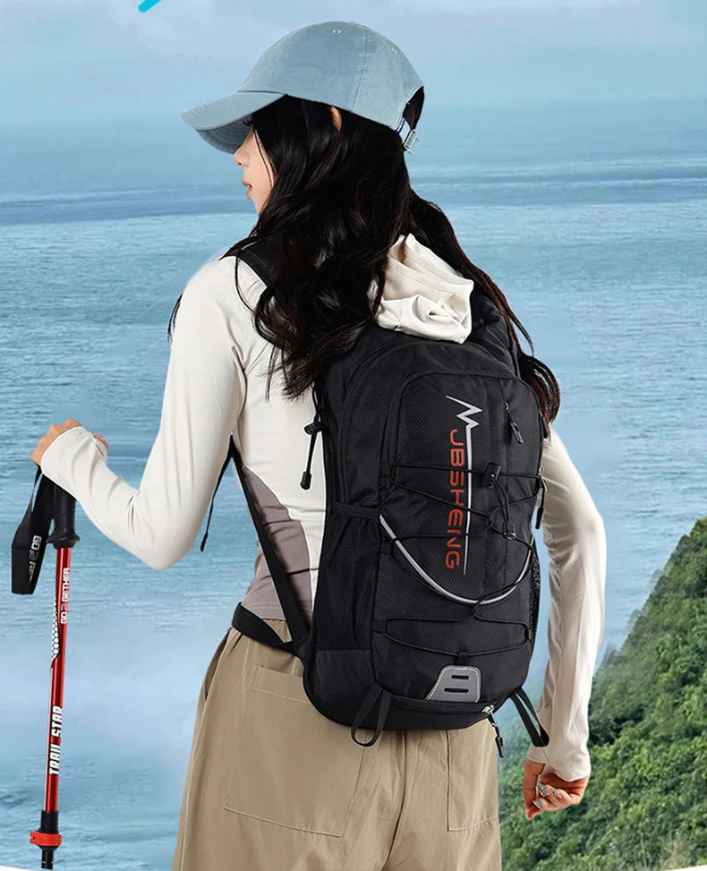 Lightweight outdoor climbing hydration backpack with reflective strip nylon - product image