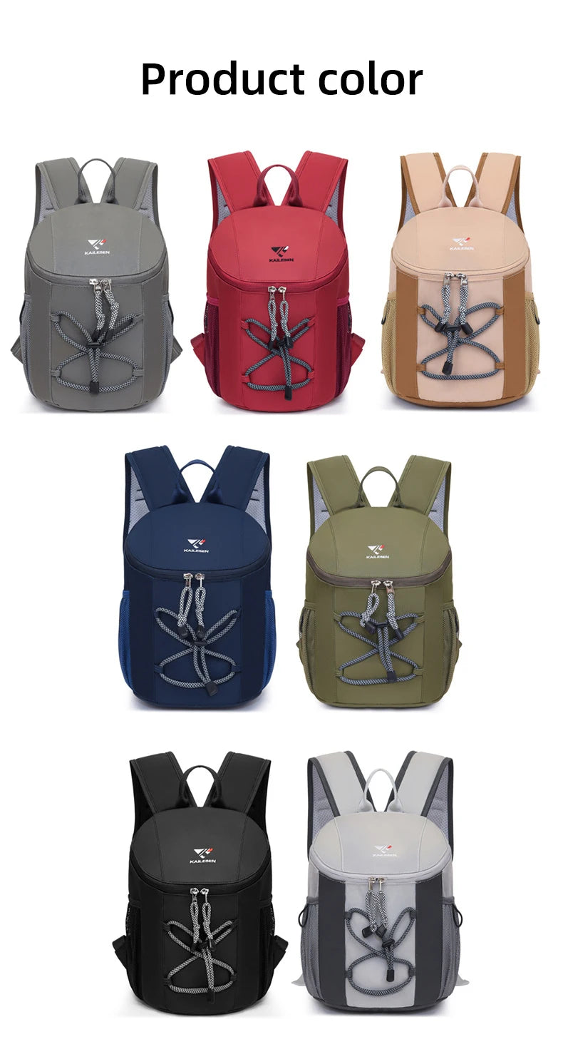 Lightweight oxford string backpack multi-pocket travel hiking casual bag - product image