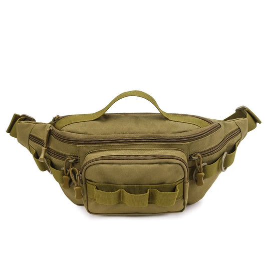 Lightweight tactical fishing chest bag with layered design crossbody nylon - product image