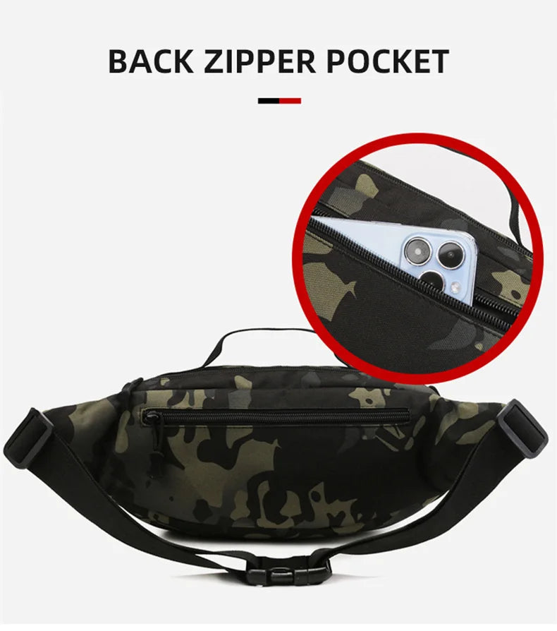 Lightweight tactical fishing chest bag with layered design crossbody nylon - product image