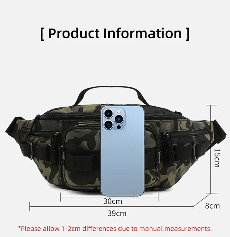 Lightweight tactical fishing chest bag with layered design crossbody nylon - product image