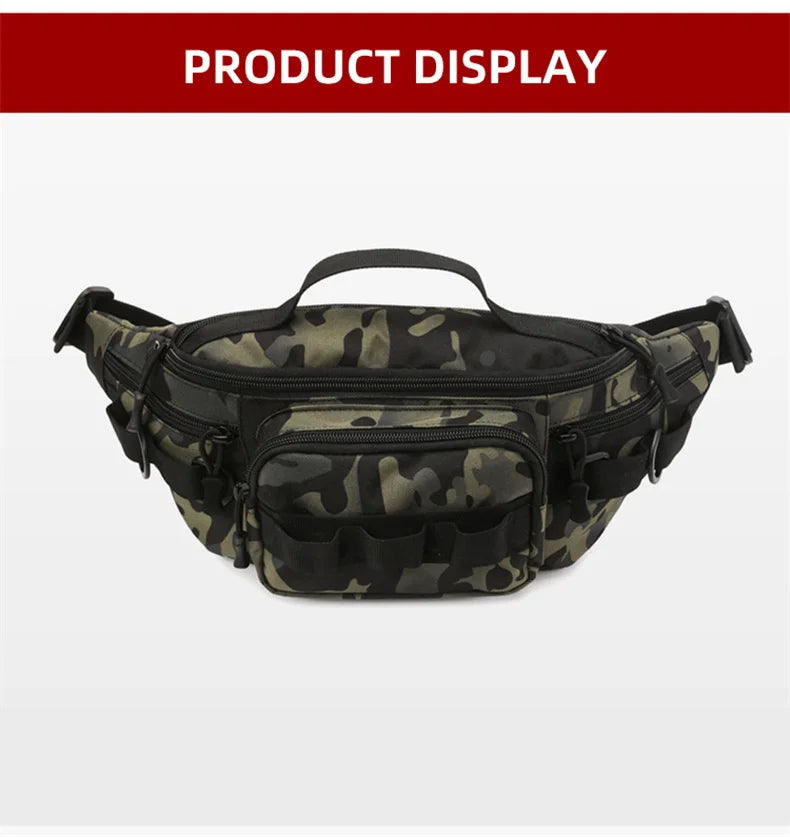 Lightweight tactical fishing chest bag with layered design crossbody nylon - product image