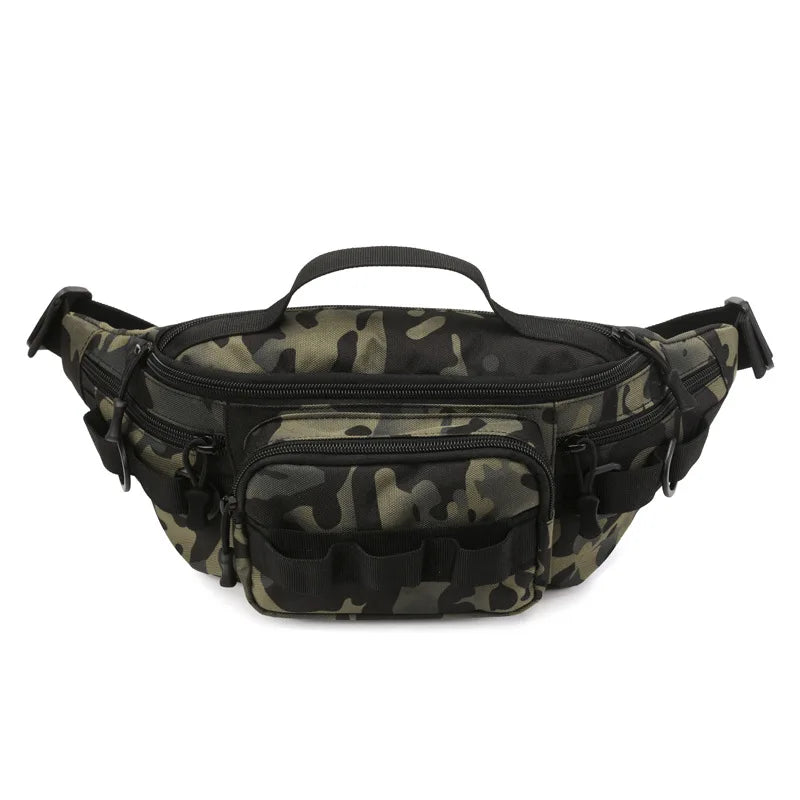Lightweight tactical fishing chest bag with layered design crossbody nylon - product image