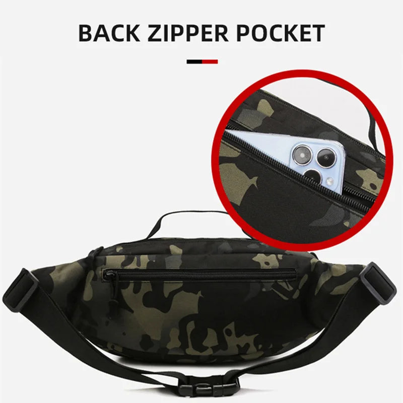 Lightweight tactical fishing chest bag with layered design crossbody nylon - product image