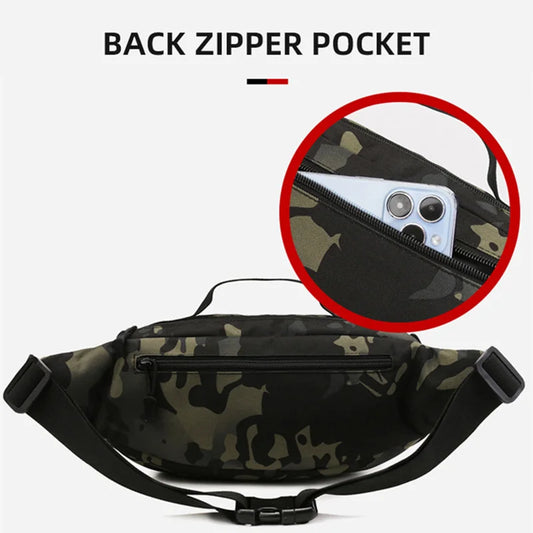 Lightweight tactical fishing chest bag with layered design crossbody nylon - product image