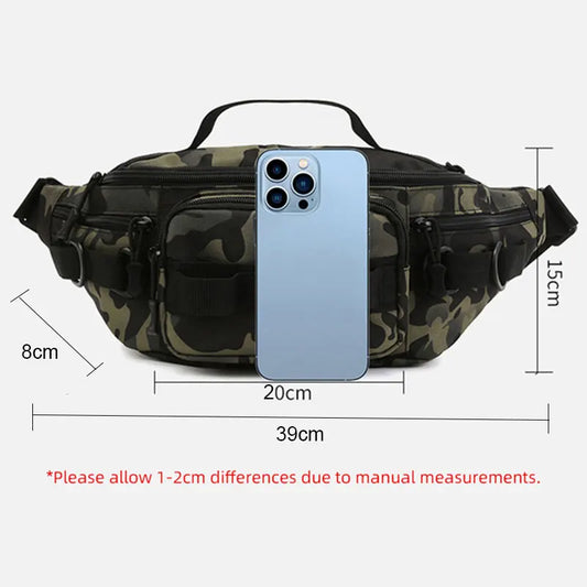 Lightweight tactical fishing chest bag with layered design crossbody nylon - product image