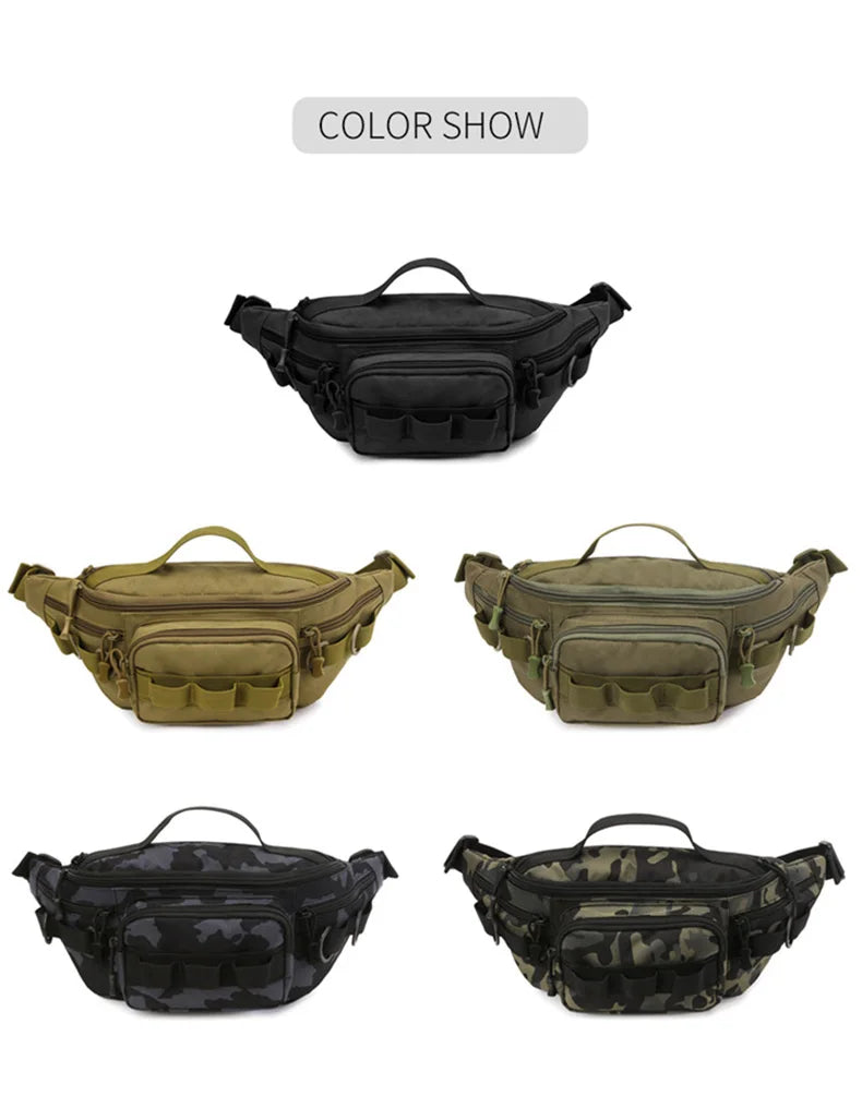Lightweight tactical fishing chest bag with layered design crossbody nylon - product image