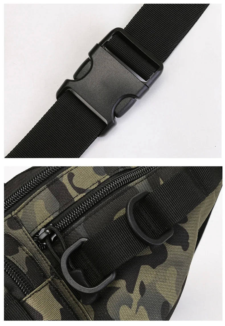 Lightweight tactical fishing chest bag with layered design crossbody nylon - product image