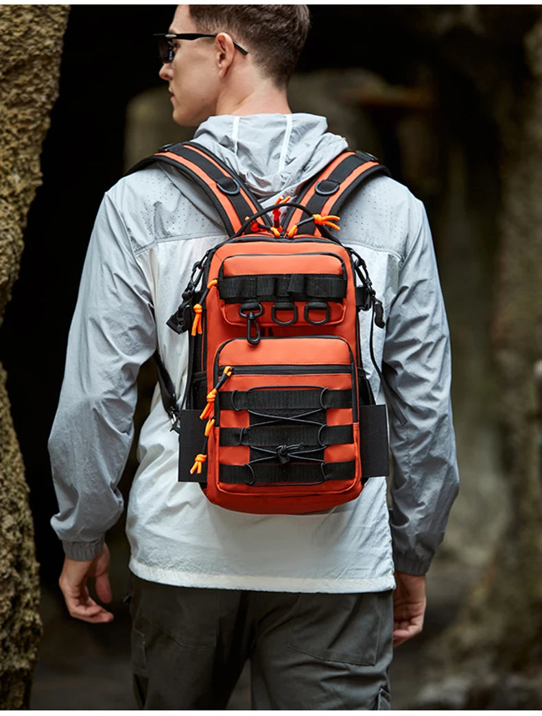 Lure climbing camping oxford backpack large capacity multi-pocket molle system - product image