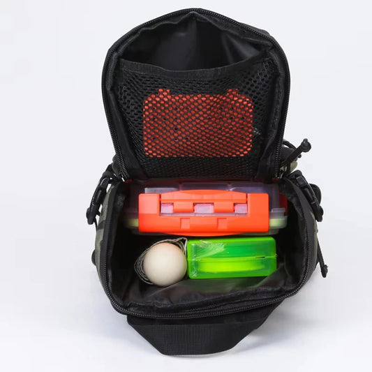 Men's fishing nylon chest bag tactical molle multi-pocket detachable strap - product image