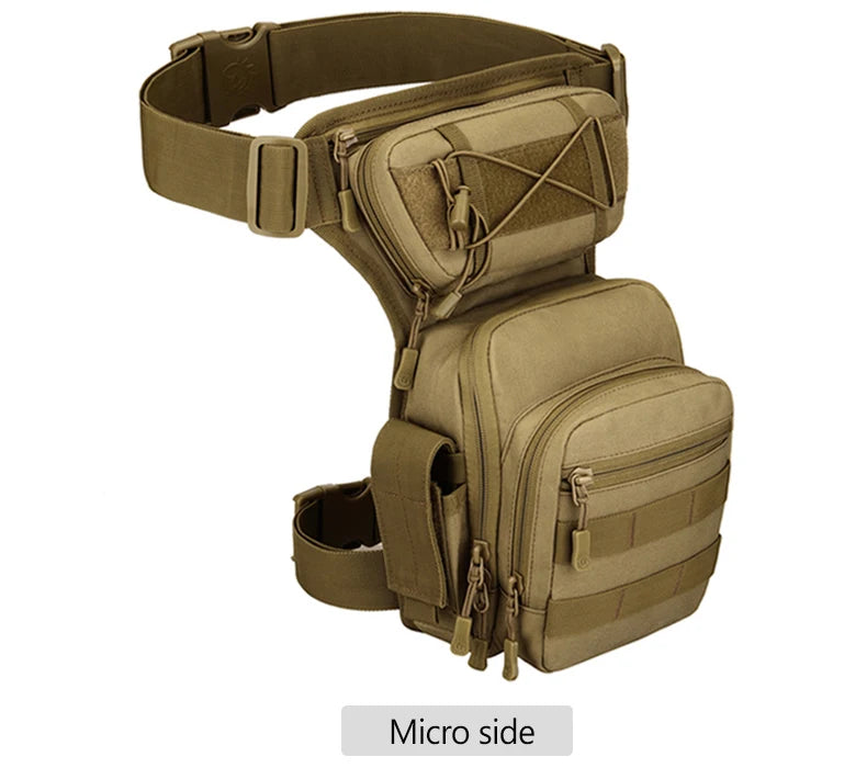 Men's nylon adjustable leg bag utility waist hip motorcycle outdoor pouch - product image